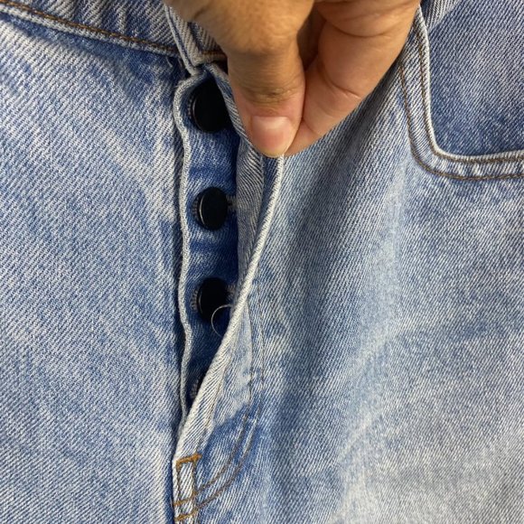 Alexander Wang Womens 26 Jeans Button Fly 100% Cotton Bleach Light Wash Straight - Picture 10 of 10